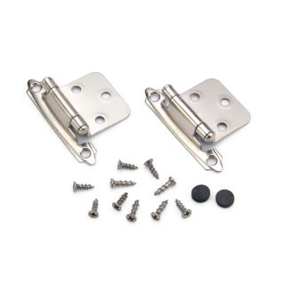 3 Knuckle, Spring Hinge, Chrome Plated, 2 Pieces