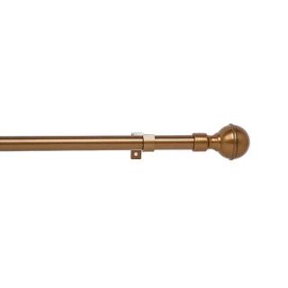 Curtain Rod Set, Steel, Expandable, Ball Finial, Bronze, 1.2m - 2.1m