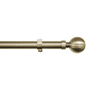 Curtain Rod Set, Single, Steel, Expandable, Solid Ball Finial, Bronze, 2.2m - 4.0m