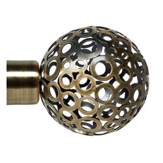 Steel Rod Finial, Mesh Ball, Bronze, 25mm