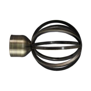 Steel Rod Finial, Globe, Bronze, 25mm