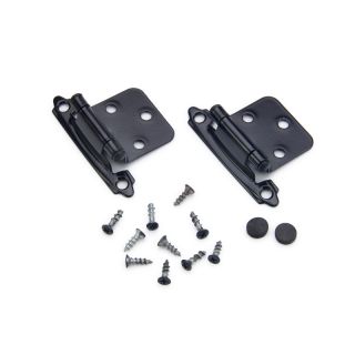 3 Knuckle, Spring Hinge, Black, 2 Pieces