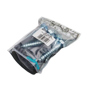 Coach Screws and Plugs, M10 x 60mm, 8 Pieces