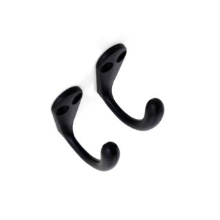 Coat Hook, Black, 2 Pieces