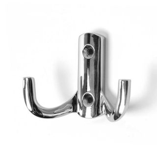 Double Coat Hook, Chrome Plated
