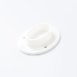 Closed Rail Holder, White, Plastic, 1 Piece