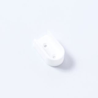 Open Rail Holder, White, Plastic, 15mm