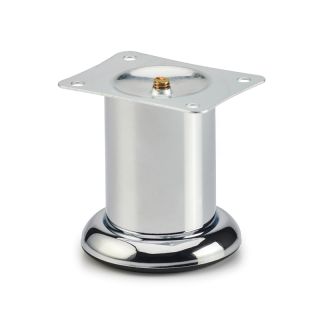 Round Leg on Base, H80mm x 50mm, Chrome Plated