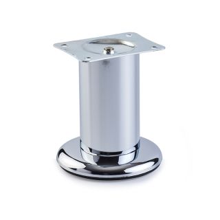 Round Leg on Base, H120mm x 50mm, Chrome Plated