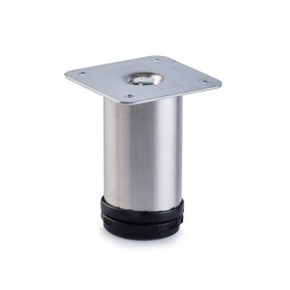 Round Leg, Adjustable, H100mm x 50mm, Stainless Steel
