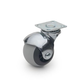 Castor, Ball, Swivel, Thermoplastic Rubber, 40mm