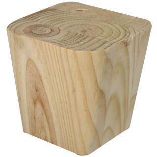 Bunfoot, Tapered, H100mm x 90mm, Raw Pine