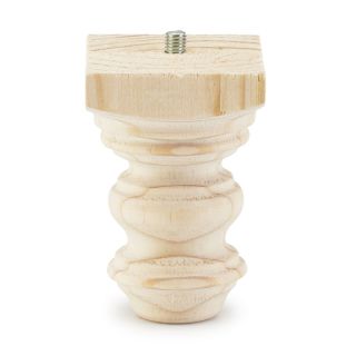 Classic Short Leg, H100 x 65mm x 65mm, Raw Pine, M8 Bolt