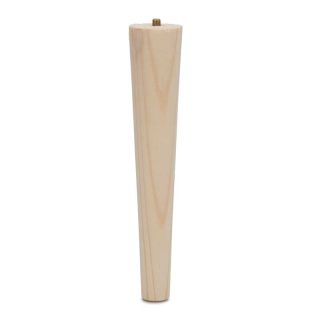 Cone Leg with M8 Bolt, H250mm x 45mm x 25mm, Raw Pine