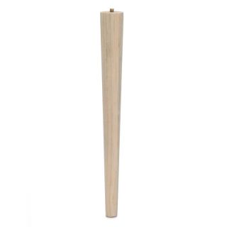 Cone Leg with M8 Bolt, H400mm x 45mm x 25mm, Raw Pine