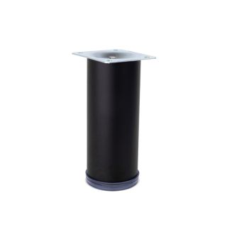 Straight Round Leg, Eco, H125mm x 50mm, Black