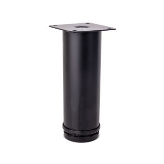 Round Leg, Adjustable, H150mm x 50mm, Black