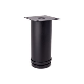 Round Leg, Adjustable, H120mm x 50mm, Black