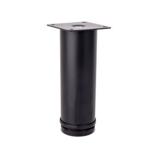 Round Leg, Adjustable, H200mm x 50mm, Black