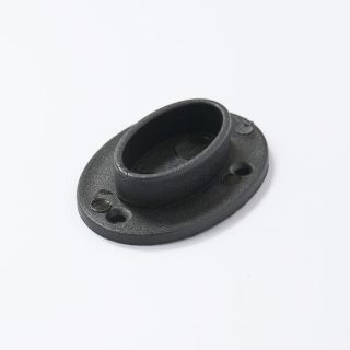 Closed Rail Holder, Black, Plastic, 1 Piece