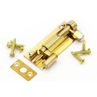 Barrel Bolt, Cranked, Brass, 63mm