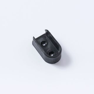 Open Rail Holder, Black, Plastic, 15mm