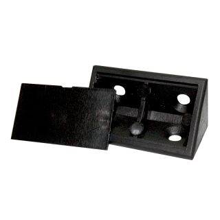 Corner Block with Cap, Black, 40 Pieces