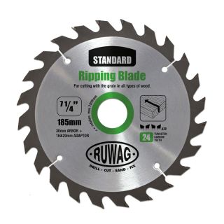Circular Saw Ripping Blade, TCT, 24T, 185mm x 30mm Bore