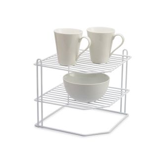 Corner Shelf, 3 Tier, White