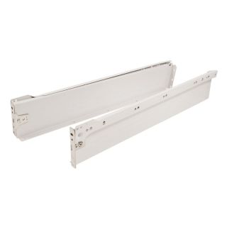 Metal Drawer Side, 500mm, H85, White, 25kg Capacity, 2 Pieces
