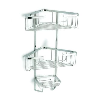 Corner Shelf, 3 Tier, Stainless Steel