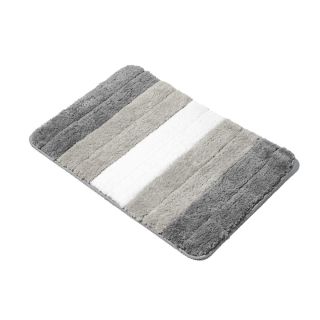 Bath Mat, Microfibre, Antislip, Grey, 610mm x 430mm