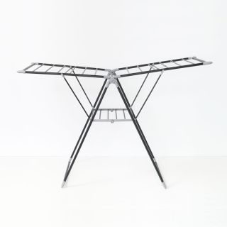 Clothes Horse, Laundry Dryer, Foldable, Black