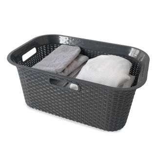 Laundry Basket, Hipster, Charcoal, 50L