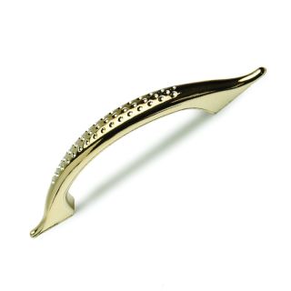 Bow Stippled Handle, Plastic, Gold, 96mm