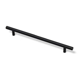 Steel Barrel Handle, Knurled, Black, 192mm