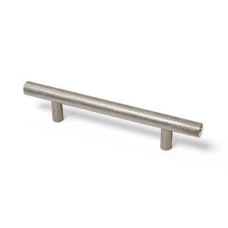 Steel Barrel Handle, Knurled, Brushed Satin Nickel, 128mm