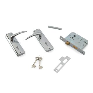 3 Lever Lock Set, Chrome Plated