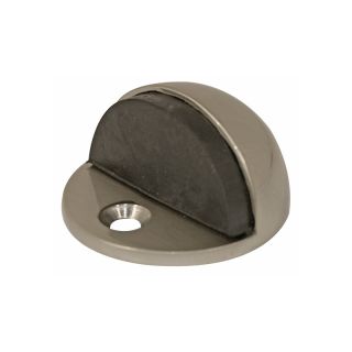 Door Stop, Half Moon, Brushed Satin Nickel
