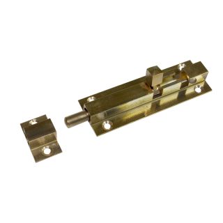 Barrel Bolt, Straight, Brass, 75mm