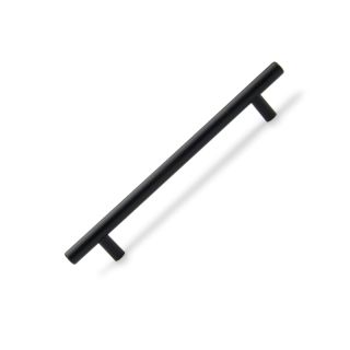 Hollow Stainless Steel Barrel Handle, Matt Black, 160mm