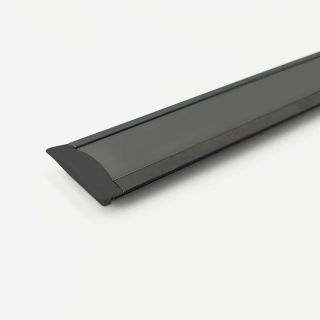 LED Profile, Recessed, Black, 17.5mm x 6.8mm x 2m