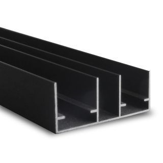 Sliding Door System, Top Profile, Black, 3m