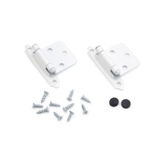 3 Knuckle, Spring Hinge, White, 2 Pieces
